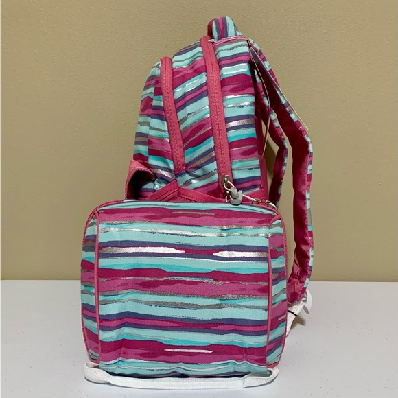High Sierra Ollie Watercolor Stripes Lunch Kit Backpack-NWT - Picture 4 of 16